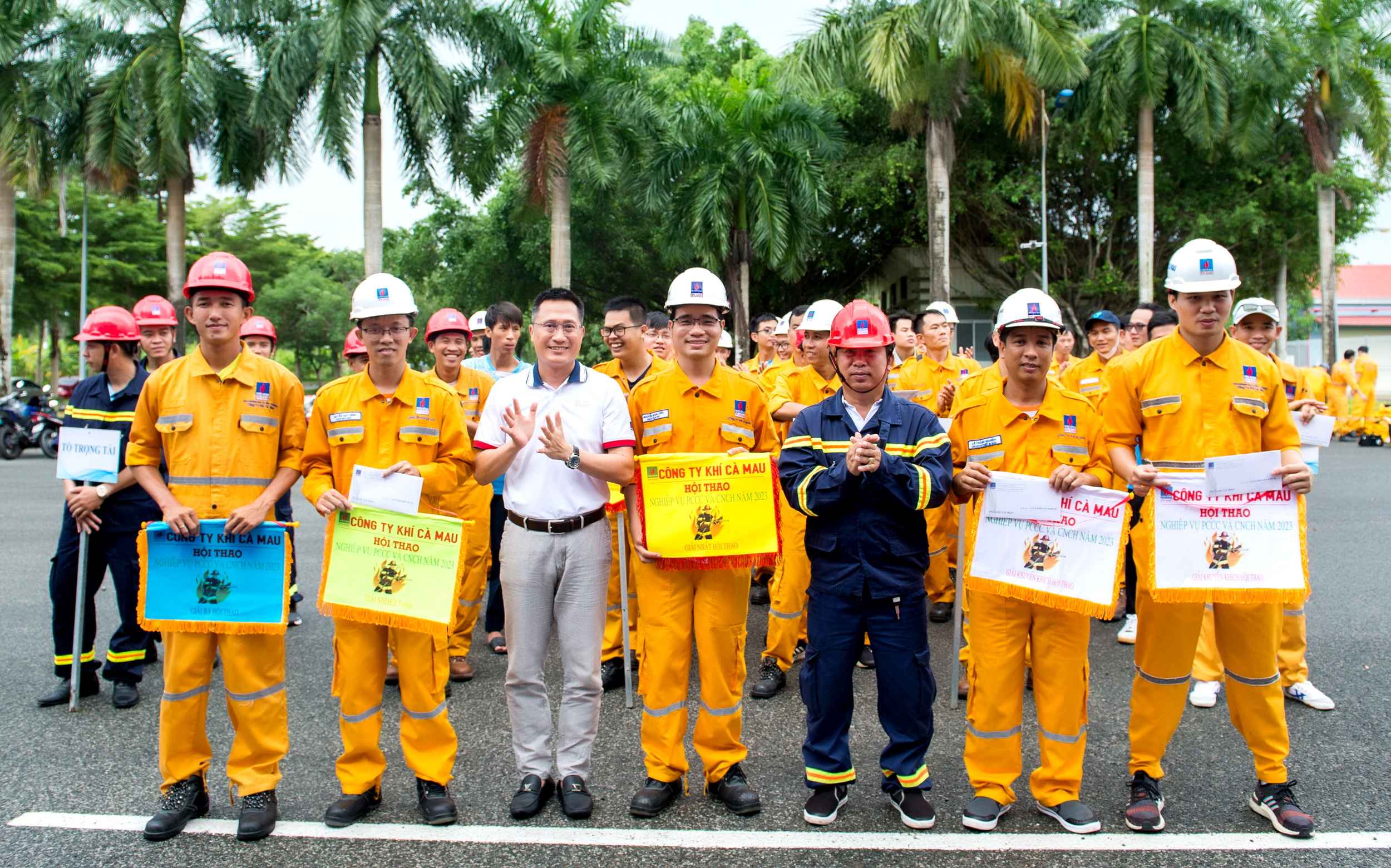 Công ty Khí Cà Mau tổ chức hội thao nghiệp vụ Phòng cháy chữa cháy và Cứu hộ cứu nạn năm 2023 - ảnh 6