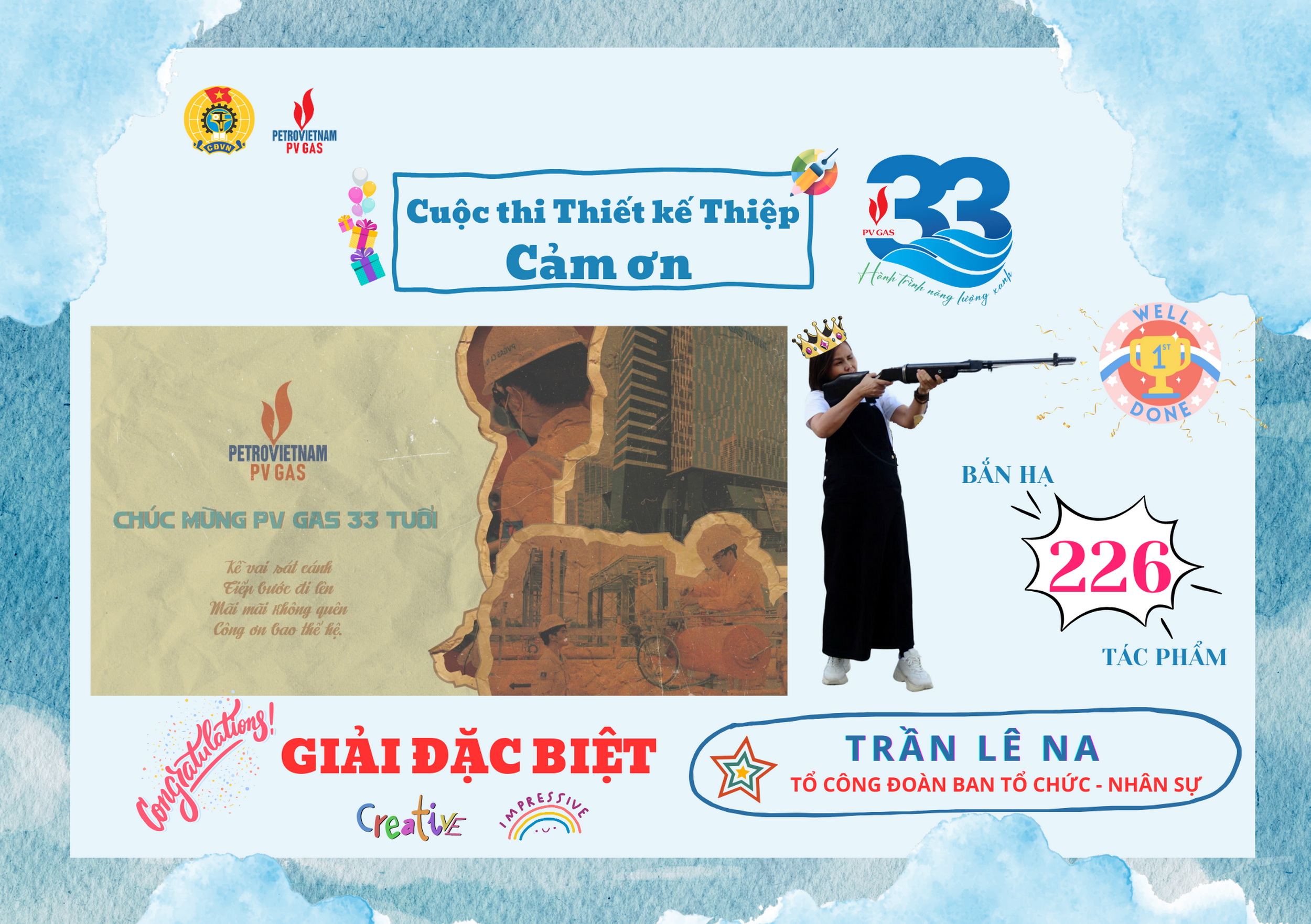 Tác giả giải Đặc biệt cuộc thi thiết kế thiệp