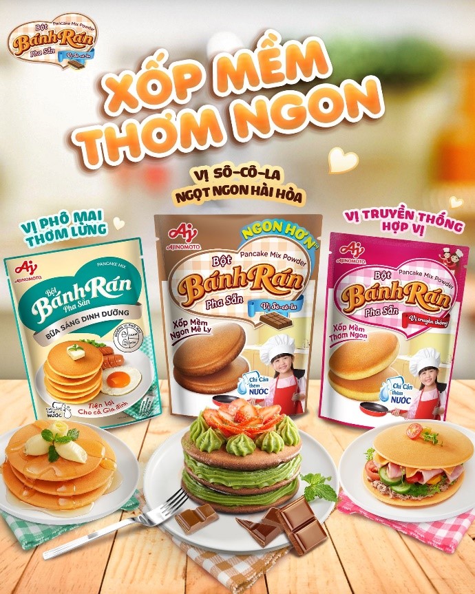 Bột bánh rán pha sẵn Ajinomoto - Làm bánh dễ dàng, bé học muôn vàn điều hay! - ảnh 1