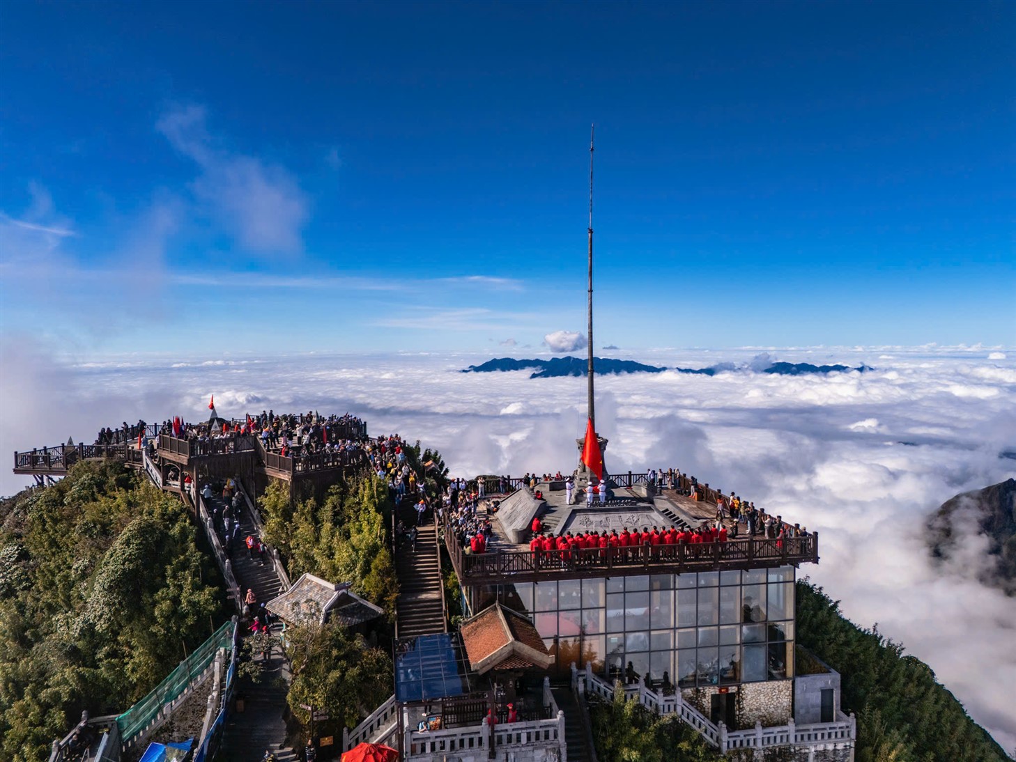 Du khách Tây thích thú săn mây, check in hoa Sen đá trên đỉnh Fansipan	 - ảnh 7