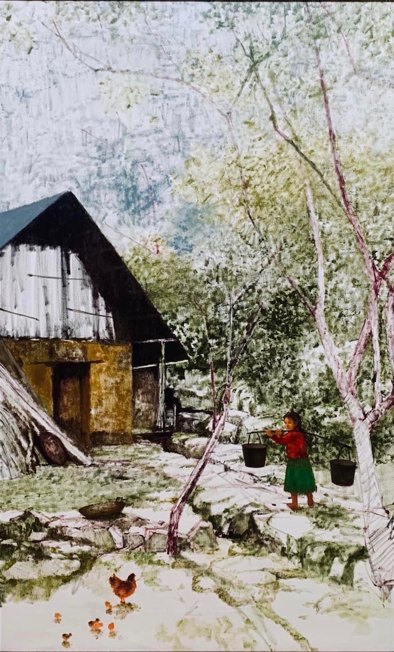 Vẻ đẹp say đắm của Tây Bắc qua triển lãm mỹ thuật “Tình biên viễn” - ảnh 4