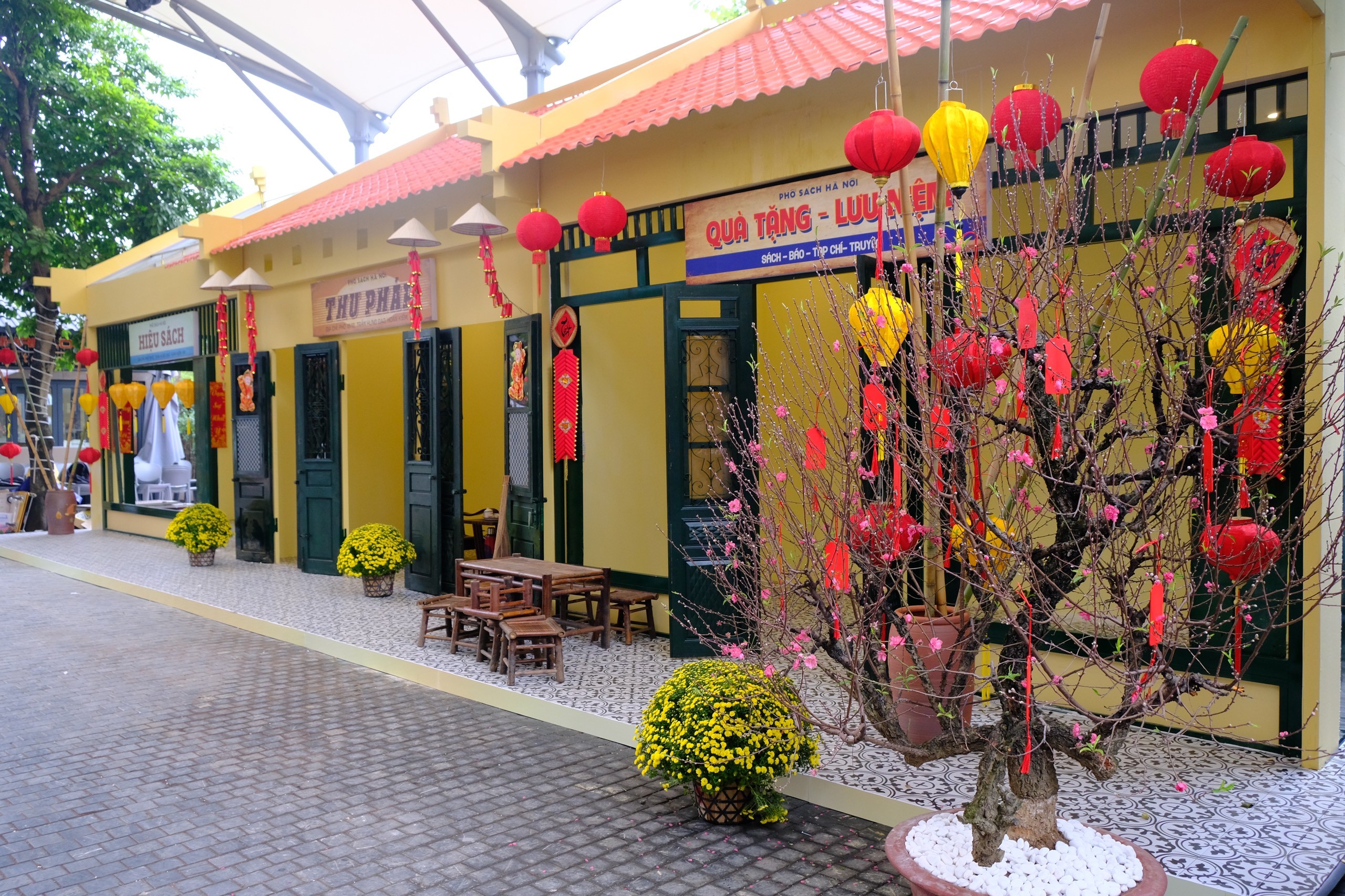 Phố Sách Hà Nội trang hoàng rực rỡ đón Xuân Giáp Thìn - ảnh 1