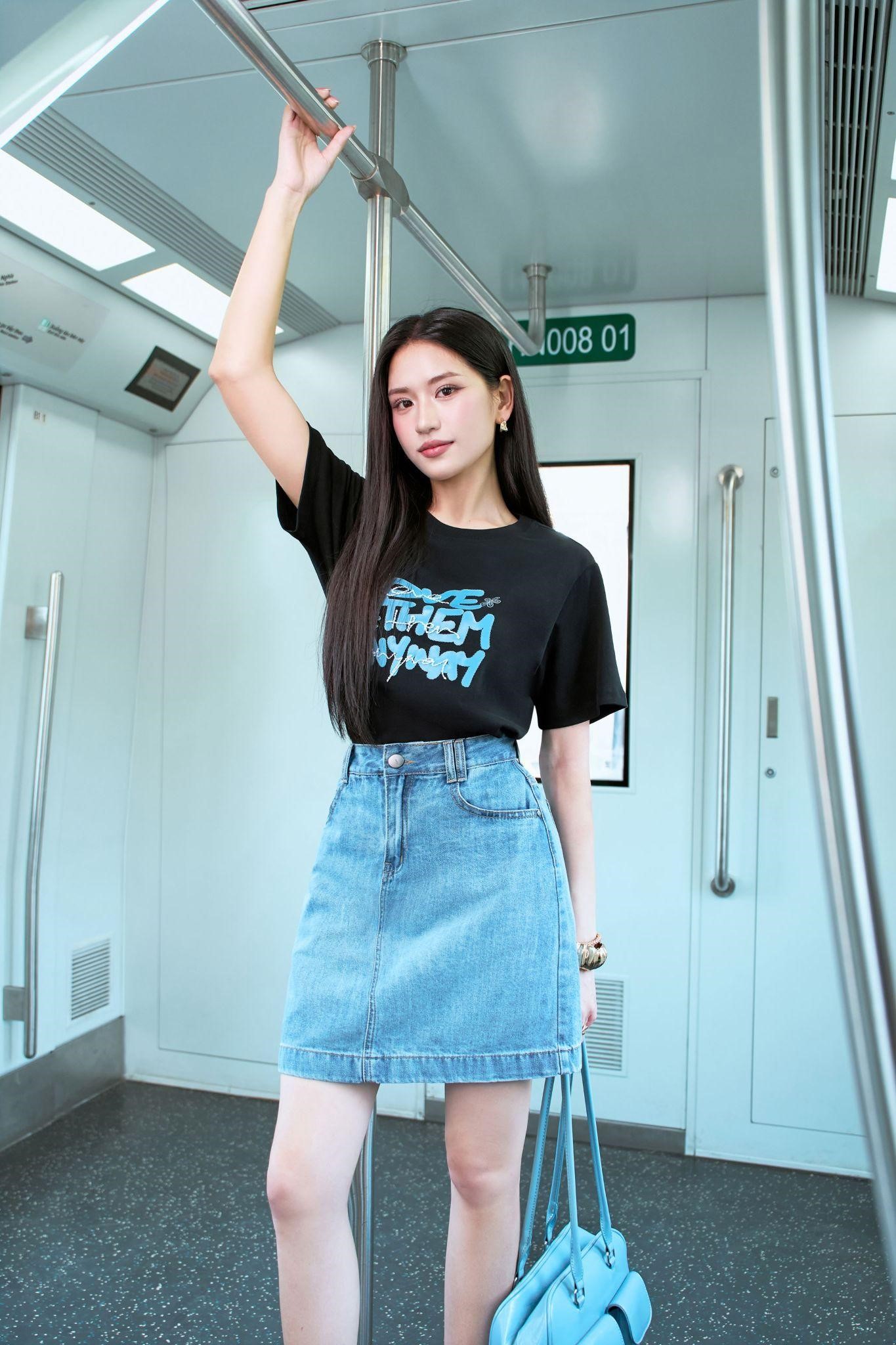 Làn gió mới từ denim trong dòng thời trang công sở hiện đại - ảnh 4
