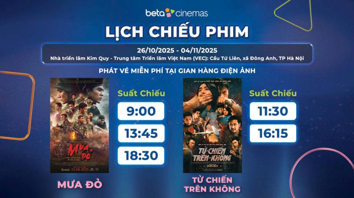 Chiếu miễn phí “Mưa đỏ” và “Tử chiến trên không” tại Hội chợ mùa thu 2025 - ảnh 4