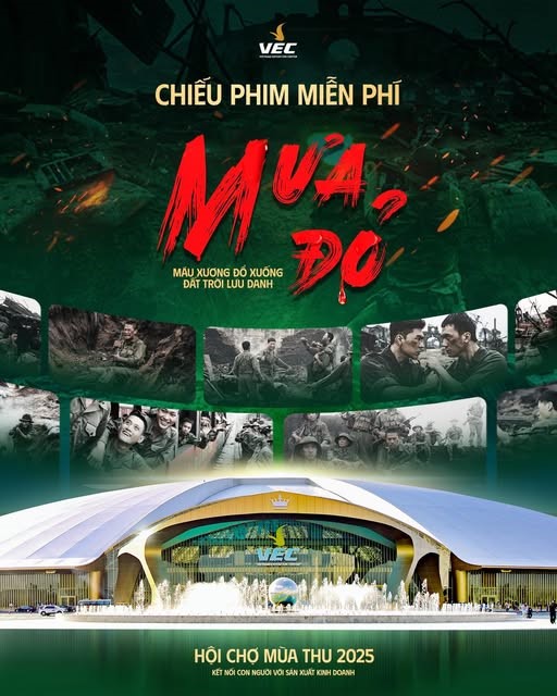 Chiếu miễn phí “Mưa đỏ” và “Tử chiến trên không” tại Hội chợ mùa thu 2025 - ảnh 1