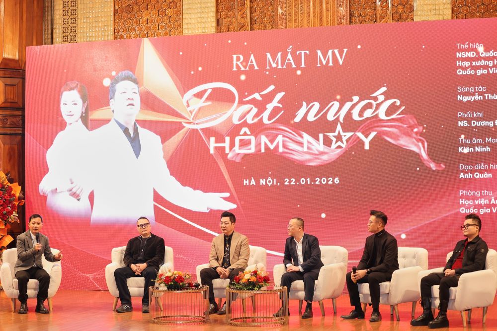 NSND Quốc Hưng kết hợp nhạc sĩ Nguyễn Thành Trung thực hiện bản trường ca “Đất nước hôm nay” chào mừng Đại hội Đảng XIV - ảnh 1