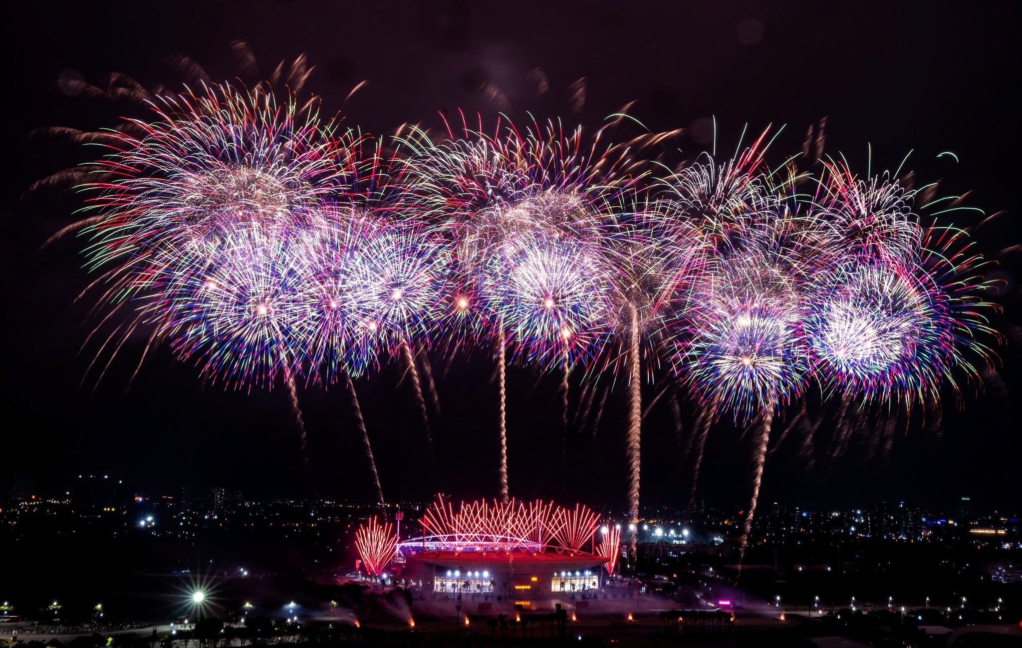 Mãn nhãn màn tổng duyệt pháo hoa chào mừng Đại hội XIV của Đảng - ảnh 8