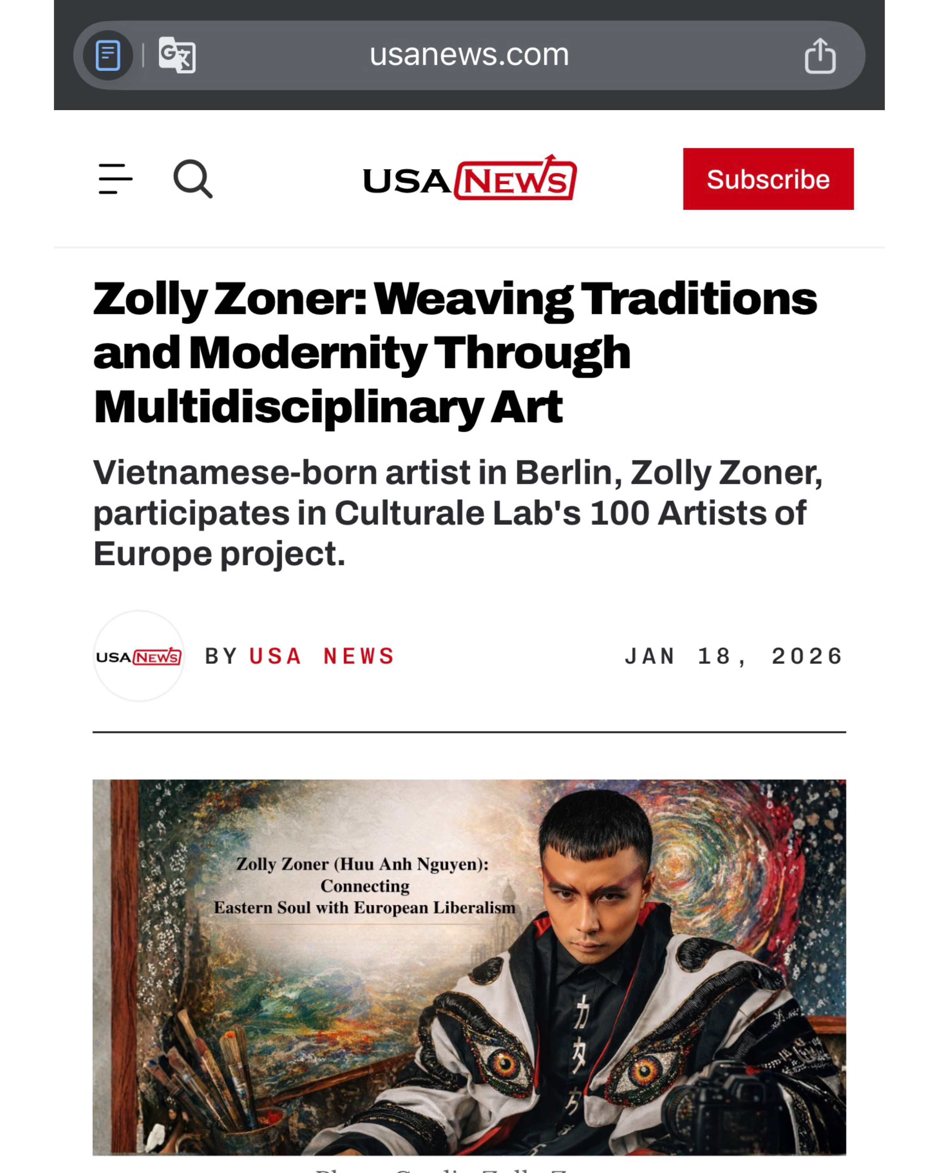 NTK Zolly Zoner được báo Mỹ đánh giá là “cây cầu” kết nối các giá trị di sản Việt Nam với ngôn ngữ nghệ thuật đương đại - ảnh 1