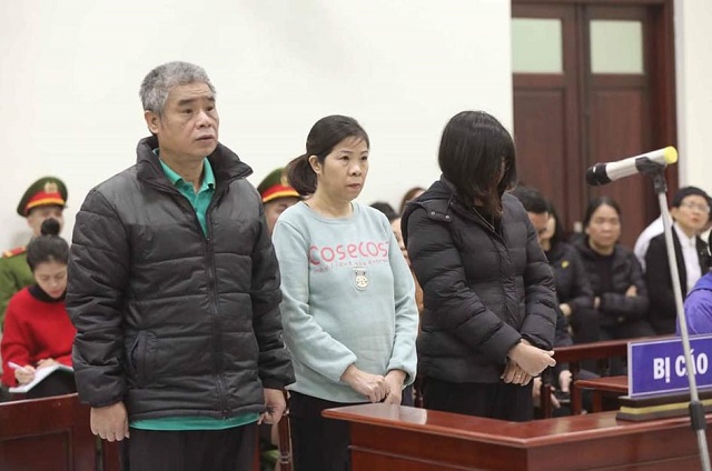 Các bị cáo tại tòa