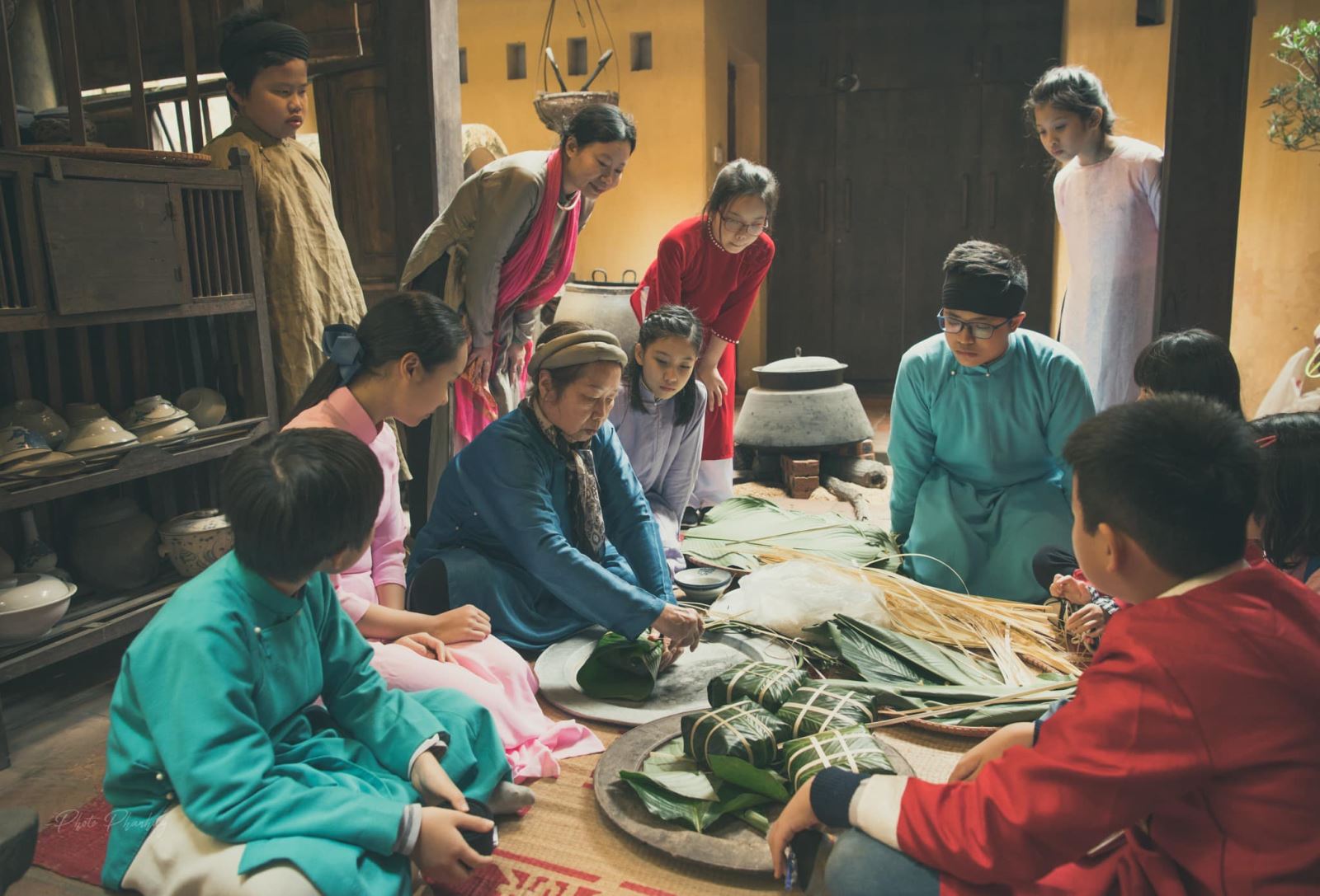 T&aacute;i hiện kh&ocirc;ng gian sinh hoạt Tết truyền th&ocirc;ng tại Ng&ocirc;i nh&agrave; di sản.