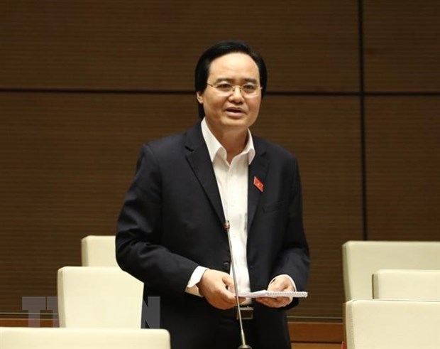 Bộ trưởng Bộ Gi&aacute;o dục v&agrave; Đ&agrave;o tạo Ph&ugrave;ng Xu&acirc;n Nhạ. (Ảnh: Văn Điệp/TTXVN)