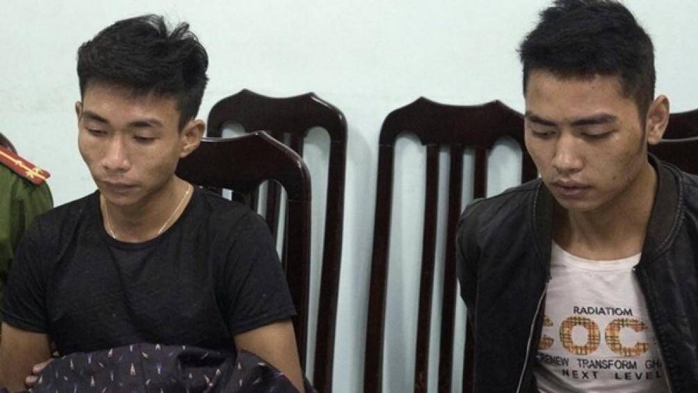 Bị can Trường và Giáp tại Cơ quan công an