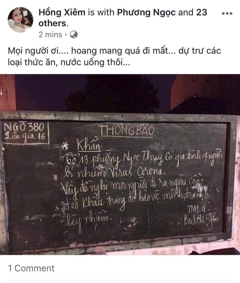 Hình ảnh tin đồn lan truyền trên mạng xã hội