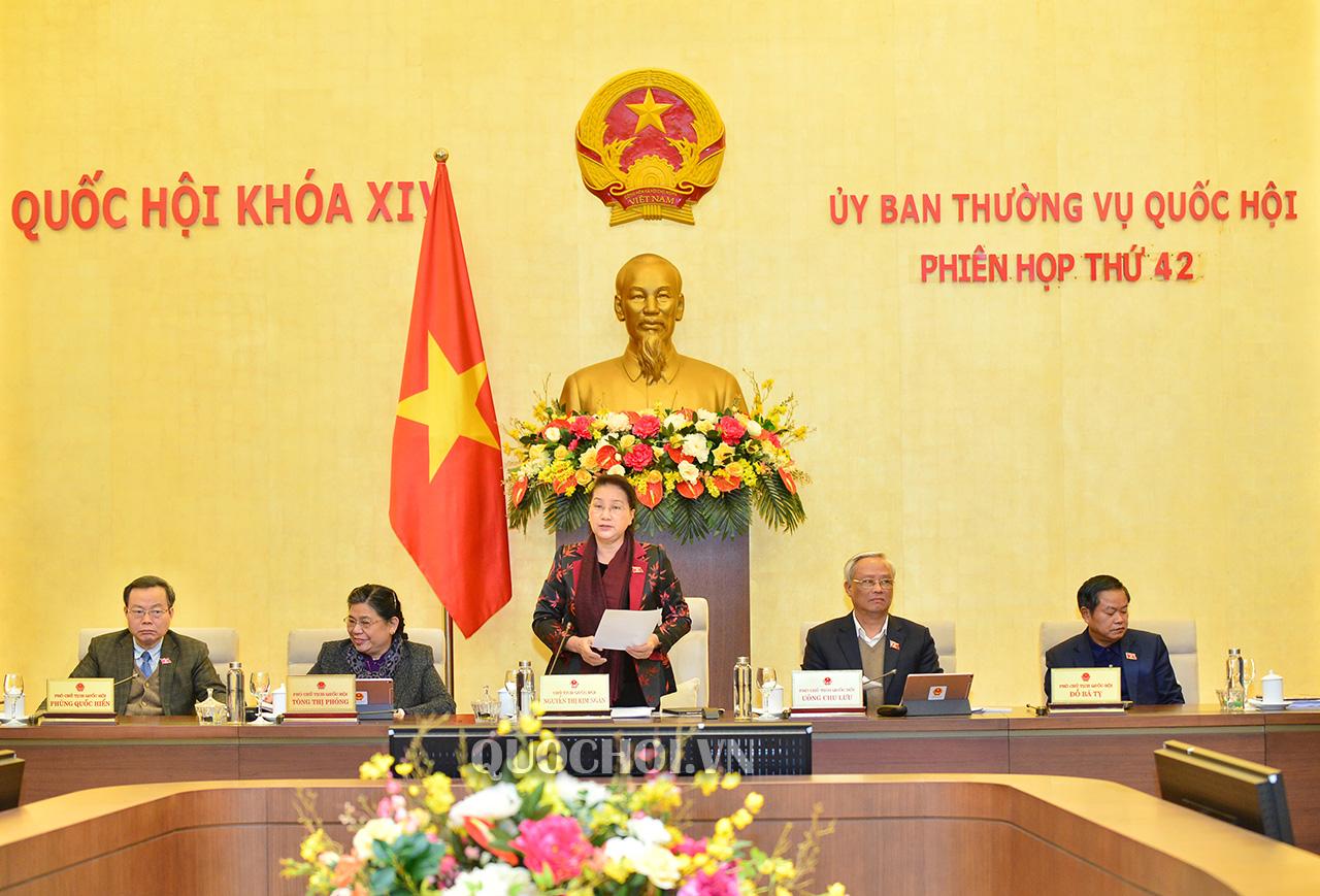 Chủ tịch Quốc hội Nguyễn Thị Kim Ngân phát biểu bế mạc phiên họp