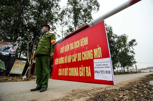 Từ 13/2, xã Sơn Lôi, huyện Bình Xuyên, tỉnh Vĩnh Phúc được tổ chức khoanh vùng cách ly để dập dịch