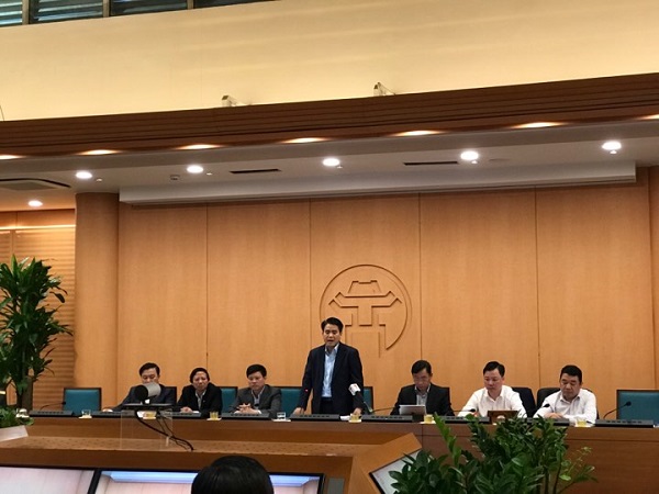 Chủ tịch UBND TP Hà Nội Nguyễn Đức Chung chủ trì cuộc họp