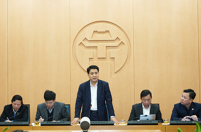 Đồng chí Nguyễn Đức Chung kết luận tại cuộc họp