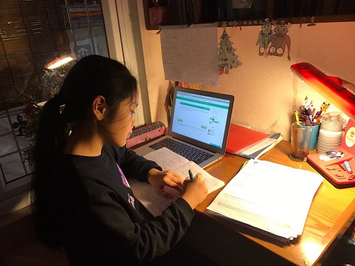 Học sinh trường li&ecirc;n cấp Ng&ocirc;i Sao học tại nh&agrave; qua h&igrave;nh thức trực tuyến