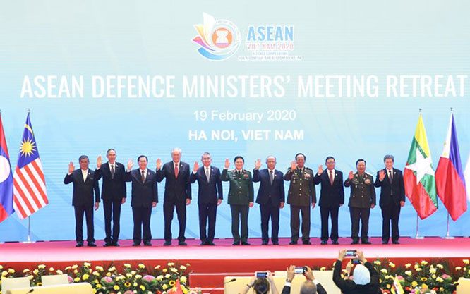 Hội nghị hẹp Bộ trưởng Quốc ph&ograve;ng c&aacute;c nước ASEAN 2020 diễn ra ng&agrave;y 19-2 tại H&agrave; Nội.