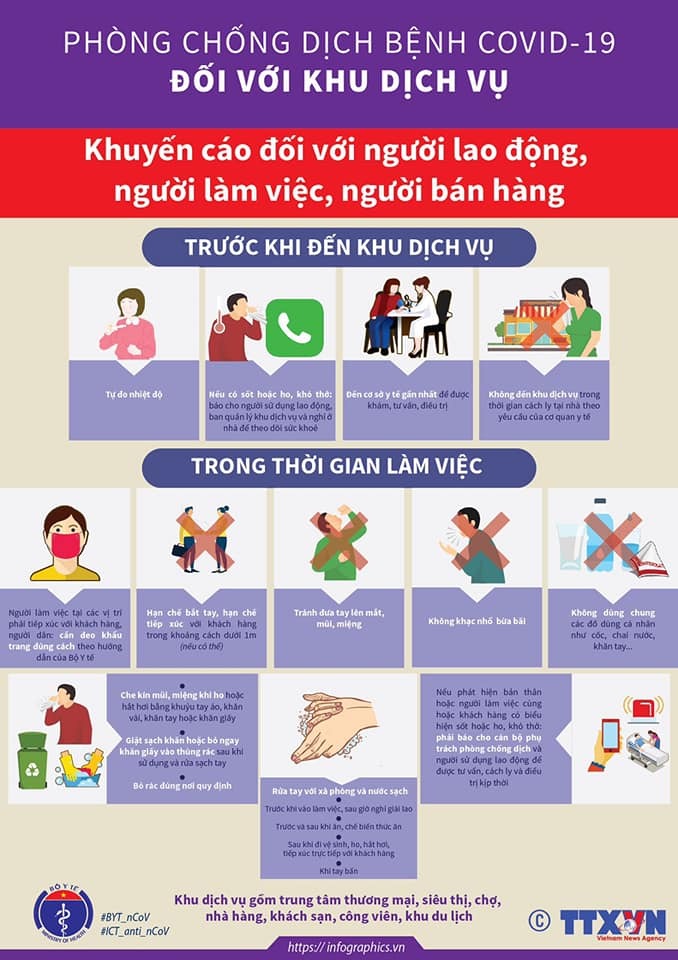 Khuyến cáo phòng chống Covid-19 tại các khu dịch vụ - ảnh 2