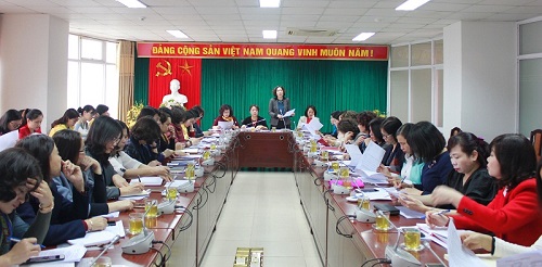 Hội nghị giao ban Chủ tịch Hội LHPN c&aacute;c quận, huyện đầu ti&ecirc;n của năm 2020