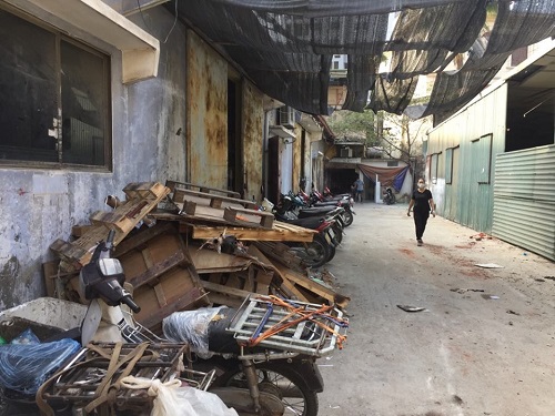 Quang cảnh quanh khu vực nhà xưởng ngõ ngõ 109, tổ dân phố 17, phố Sở Thượng, P. Yên Sở, quận Hoàng Mai