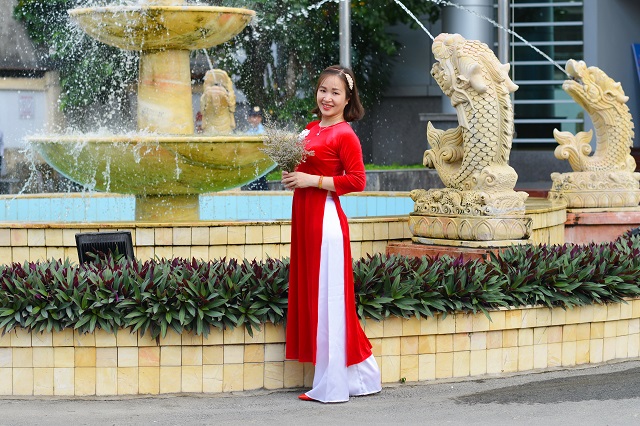 Phụ nữ Công ty Lọc hóa dầu Bình Sơn hưởng ứng "Tuần lễ áo dài Việt Nam 2020" - ảnh 8