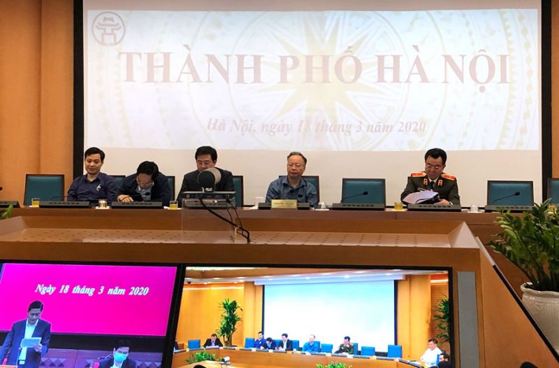 Quang cảnh điểm cầu H&agrave; Nội