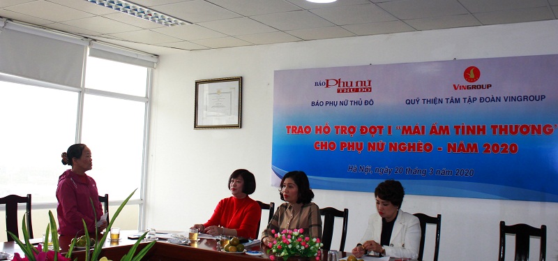 bà Nguyễn Thị Mùi, hội viên có hoàn cảnh khó khăn tại địa chỉ phố Định Công Thượng, phường Định Công, quận Hoàng Mai