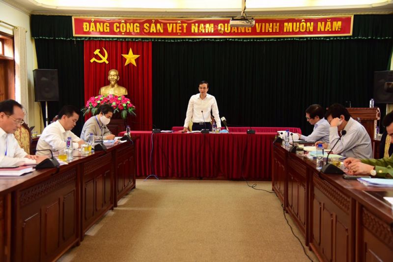 Ph&oacute; B&iacute; thư Th&agrave;nh ủy Đ&agrave;o Đức To&agrave;n ph&aacute;t biểu tại buổi kiểm tra.