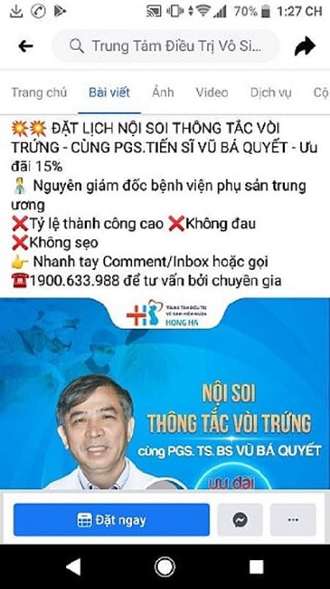 Hình ảnh quảng cáo trên trang website của Bệnh viện Đa khoa Tư nhân Hồng Hà Hình ảnh quảng cáo trên trang website của Bệnh viện Đa khoa Tư nhân Hồng Hà