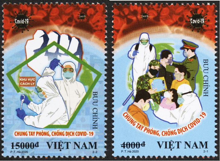 Bộ tem ‘Chung tay phòng, chống dịch COVID–19’