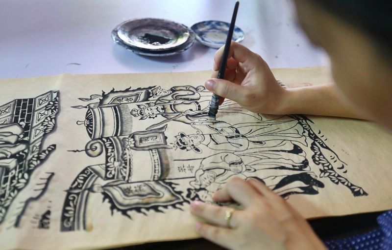 Tranh d&acirc;n gian Đ&ocirc;ng Hồ thể hiện sinh động đời sống x&atilde; hội n&ocirc;ng nghiệp Việt Nam cổ truyền với c&aacute;c phong tục, tập qu&aacute;n sinh hoạt.