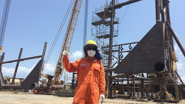 2. Anh Lê Văn Nin, thợ Lắp ráp Xí nghiệp Xây lắp (Vietsovpetro).