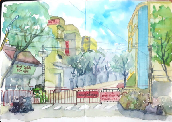 Tác phẩm “Điểm cách ly Trúc Bạch -Ngũ Xã’.