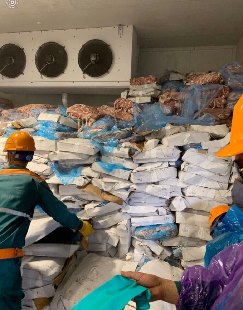 Số nội tạng lợn tại hiện trường khám xét