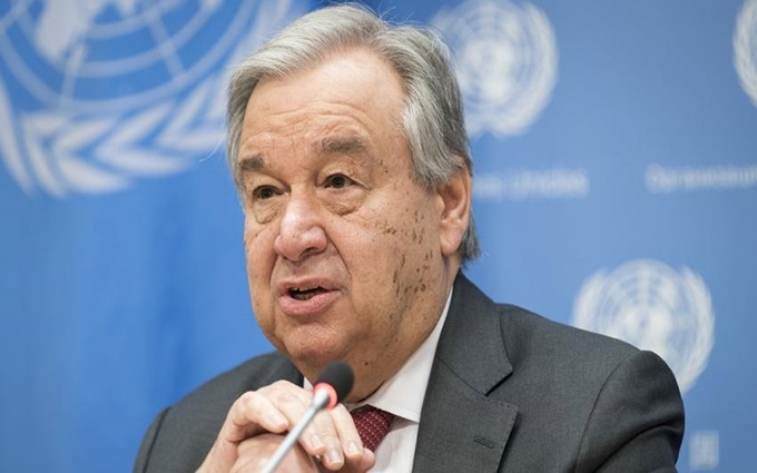 Tổng Thư ký LHQ Antonio Guterres trong một buổi họp ở New York.