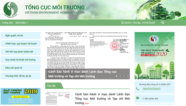 Tổng cục M&ocirc;i trường cảnh b&aacute;o một số đối tượng giải mạo l&atilde;nh đạo Tổng cục để trục lợi tr&aacute;i ph&eacute;p.