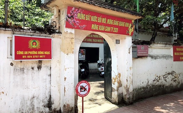 Trụ sở công an phường Đông Ngạc đã được gỡ bỏ lệnh cách ly