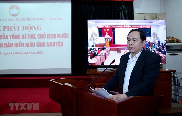 Chủ tịch Ủy ban Trung ương Mặt trận Tổ quốc Việt Nam Trần Thanh Mẫn. Ảnh: Dương