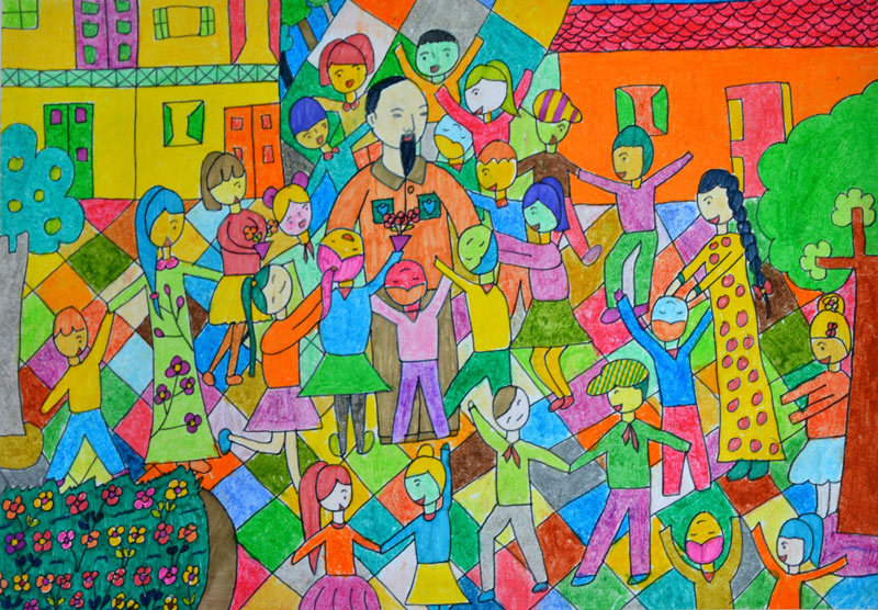 Thiếu nhi hào hứng với cuộc thi vẽ tranh với Bác Hồ Thiếu nhi hào hứng với cuộc thi vẽ tranh với Bác Hồ