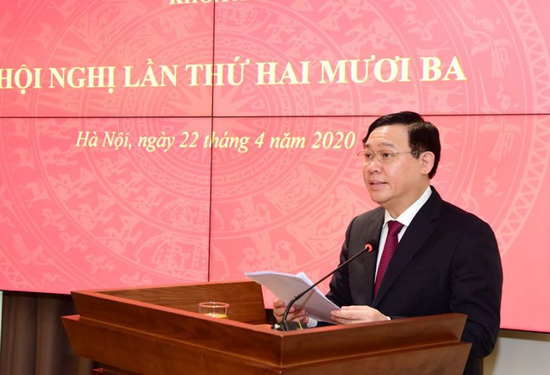 Đồng chí Vương Đình Huệ - Bí thư Thành uỷ Hà Nội phát biểu kết luận hội nghị Đồng chí Vương Đình Huệ - Bí thư Thành uỷ Hà Nội phát biểu kết luận hội nghị