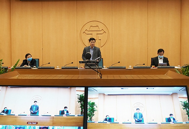 Phó Chủ tịch UBND TP Hà Nội Ngô Văn Quý kết luận tại cuộc họp.