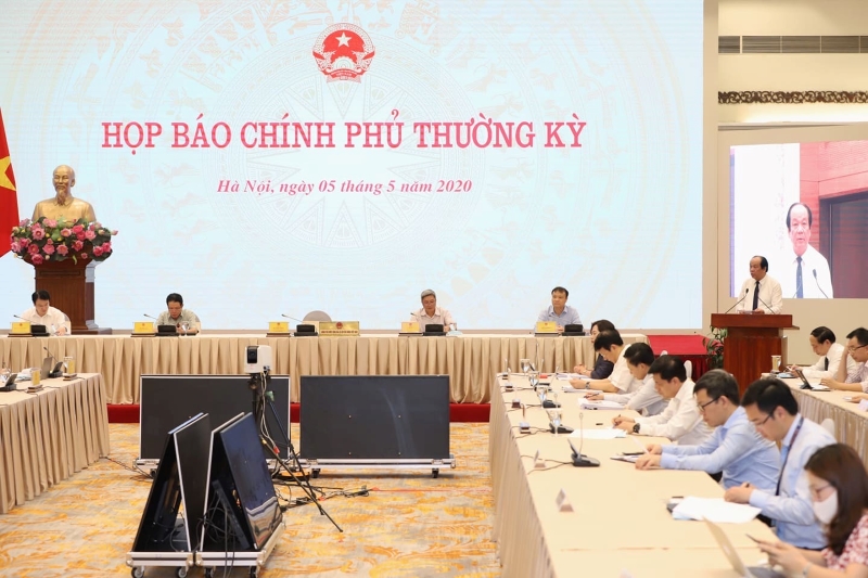 Bộ trưởng, Chủ nhiệm Văn phòng Chính phủ Mai Tiến Dũng thông tin tại cuộc họp báo Chính phủ thường kỳ ngày 5/5. Bộ trưởng, Chủ nhiệm Văn phòng Chính phủ Mai Tiến Dũng thông tin tại cuộc họp báo Chính phủ thường kỳ ngày 5/5.