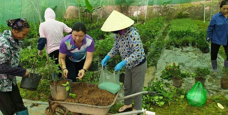 Cán bộ hội viên phụ nữ tham gia mô hình  Cán bộ hội viên phụ nữ tham gia mô hình