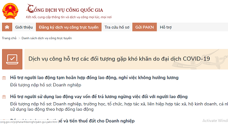Từ 12/5, Cổng Dịch vụ công quốc gia cung cấp 6 dịch vụ công hỗ trợ cho người dân, doanh nghiệp gặp khó khăn do đại dịch COVID-19 - Ảnh: VGP/Hoàng Giang Từ 12/5, Cổng Dịch vụ công quốc gia cung cấp 6 dịch vụ công hỗ trợ cho người dân, doanh nghiệp gặp khó khăn do đại dịch COVID-19 - Ảnh: VGP/Hoàng Giang