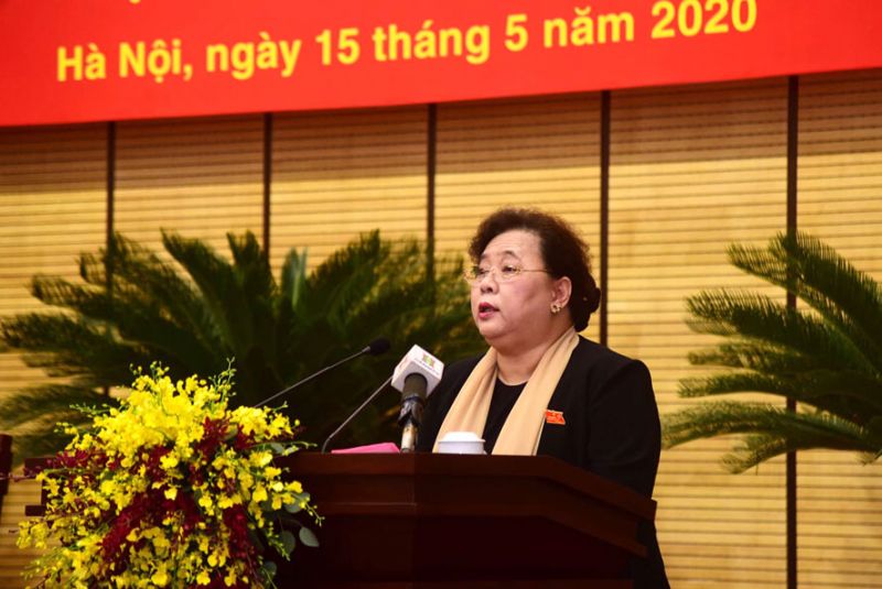Chủ tịch UBND TP Nguyễn Thị B&iacute;ch Ngọc ph&aacute;t biểu kết luận kỳ họp thứ 14 HĐND TP kh&oacute;a XV