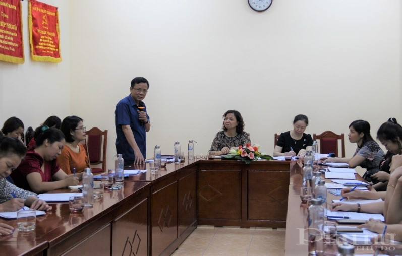 UVTV, Trưởng ban Dân vận Quận ủy Ba Đình Nguyễn Phong Cầm phát biểu chỉ đạo tại hội nghị.