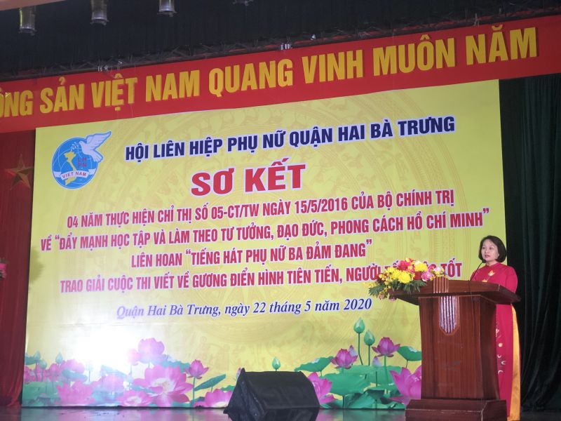 Phó Chủ tịch Hội LHPN Hà Nội Phạm Thị Thanh Hương phát biểu tại chương trình Phó Chủ tịch Hội LHPN Hà Nội Phạm Thị Thanh Hương phát biểu tại chương trình