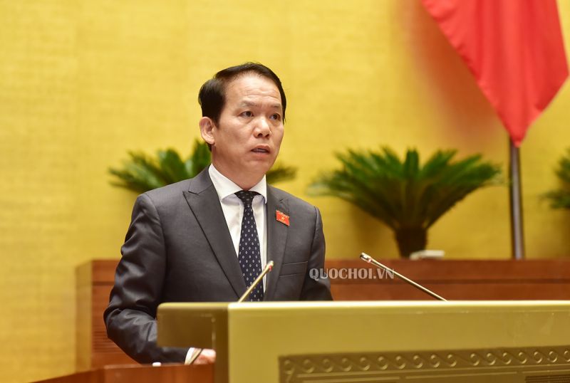 Chủ nhiệm Ủy ban Pháp luật Hoàng Thanh Tùng báo cáo một số điều của Chủ nhiệm Ủy ban Pháp luật Hoàng Thanh Tùng báo cáo một số điều của